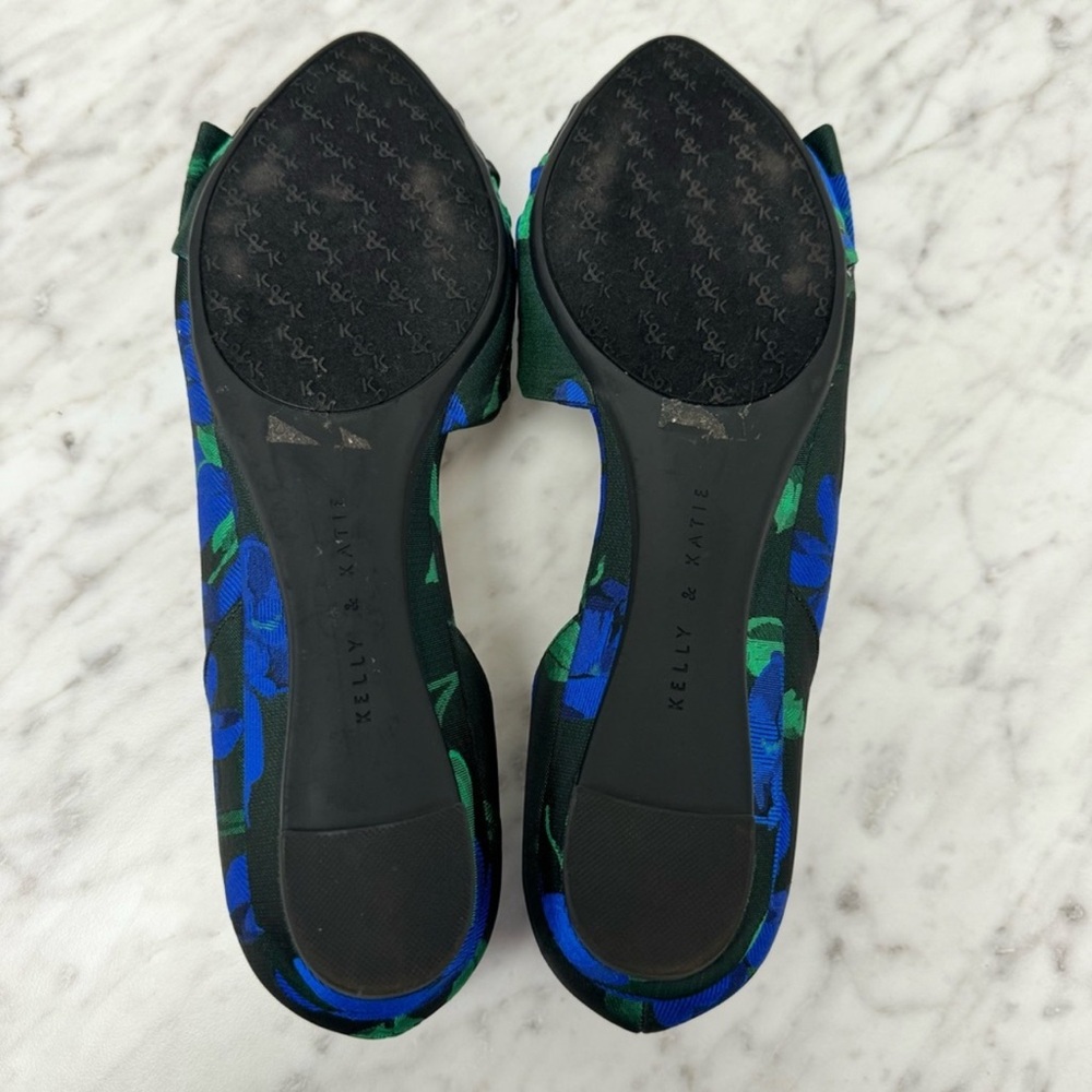 Katie & Kelly Floral Plaid d'Orsay Flats - Size 9 - Picture 7 of 8